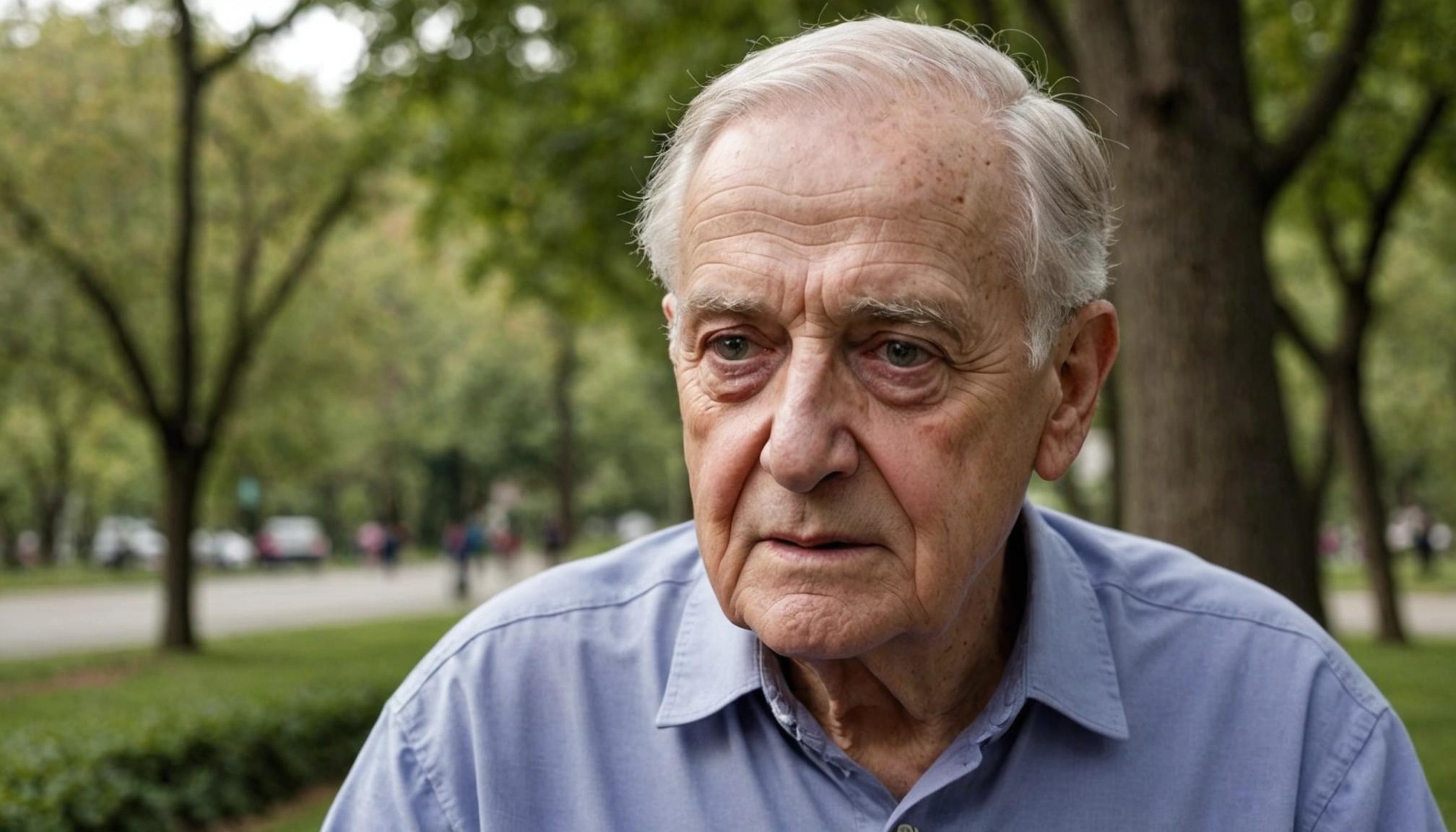 man med neurologisk sjukdom