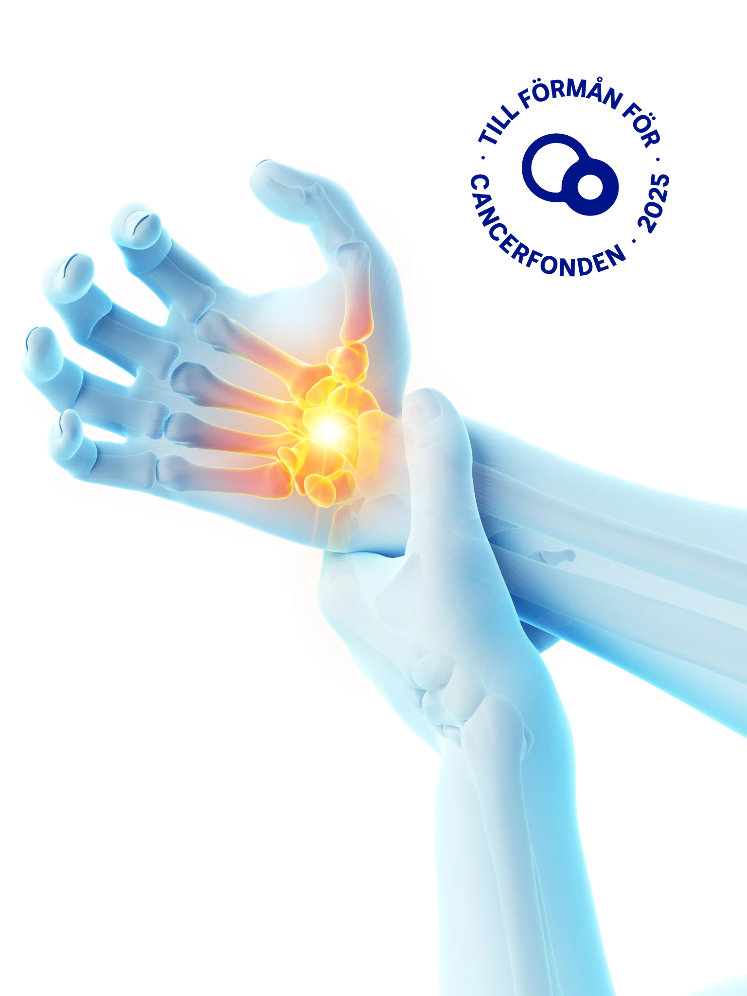 mr hand produktbild med cancerlogga