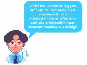 övre ryggen